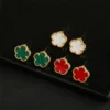 AILINFA 9-Color Natural Stone Flower Earrings