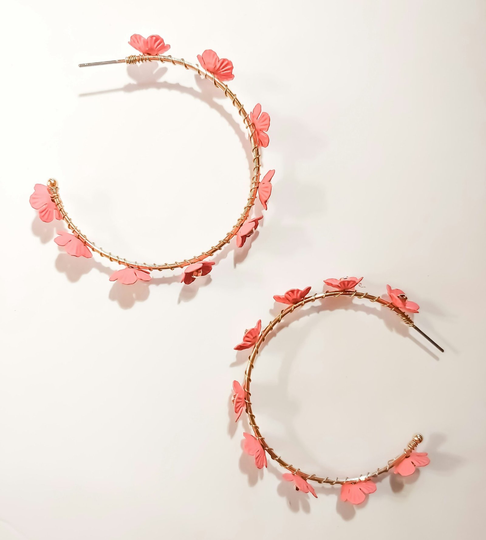 red and white floral bracelet